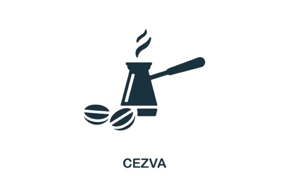 Cezva Icon: A Monochrome Design Asset for Modern Web Projects