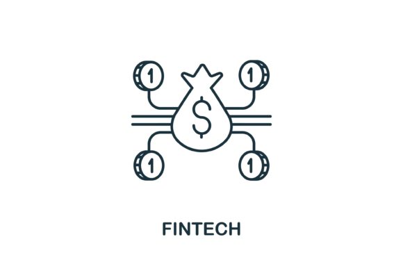 Fintech Icon: Simple Design for Modern Financial Projects