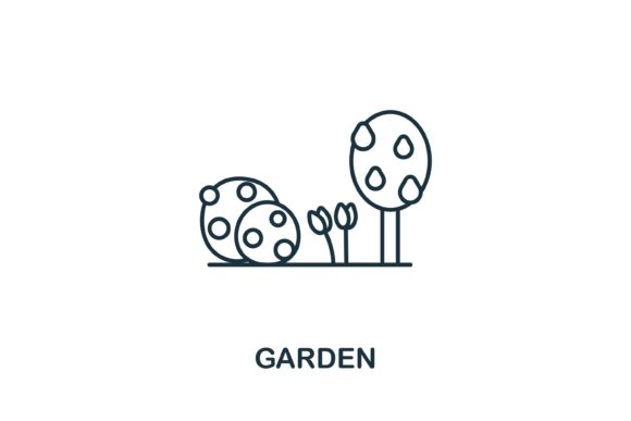 Garden Icon: A Simple Line Element for Designers and Creators