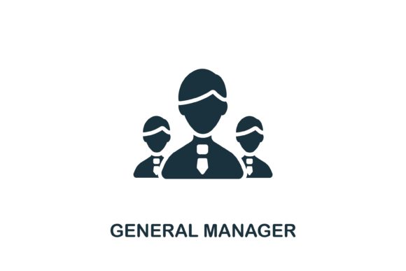 General Manager Icon: Simple Illustration for Modern Design