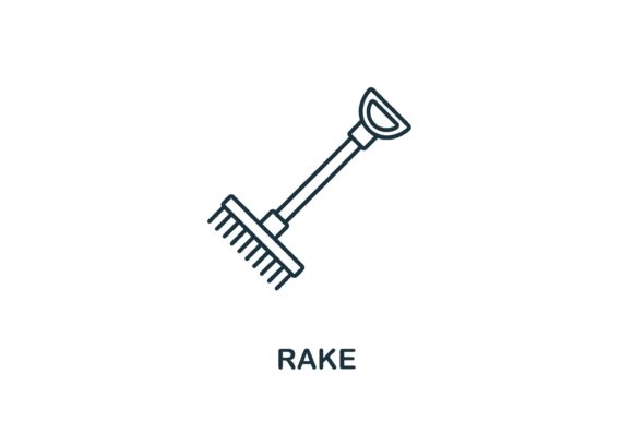Rake Icon from Garden Collection: A Practical Tool for Design and Workflow Integration