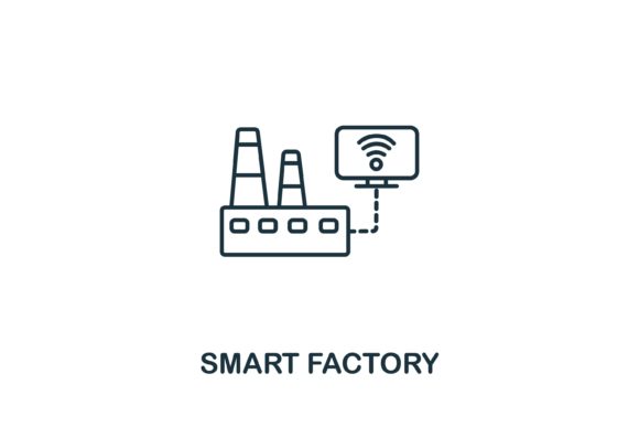 Smart Factory Icon for Industry 4.0: A Visual Tool for Modern Design