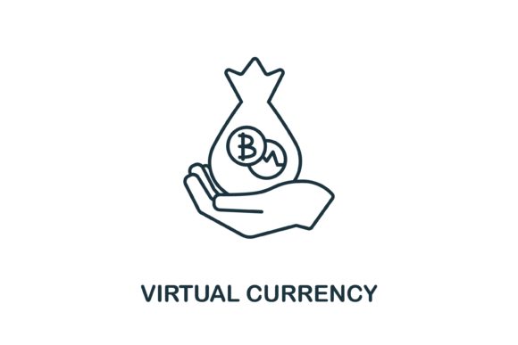 Virtual Currency Icon: A Modern Design Asset for Creative Projects